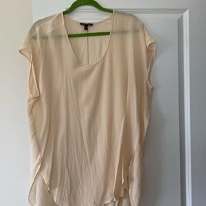 Eileen Fisher Silk Tunic Ivory Peach Size Medium